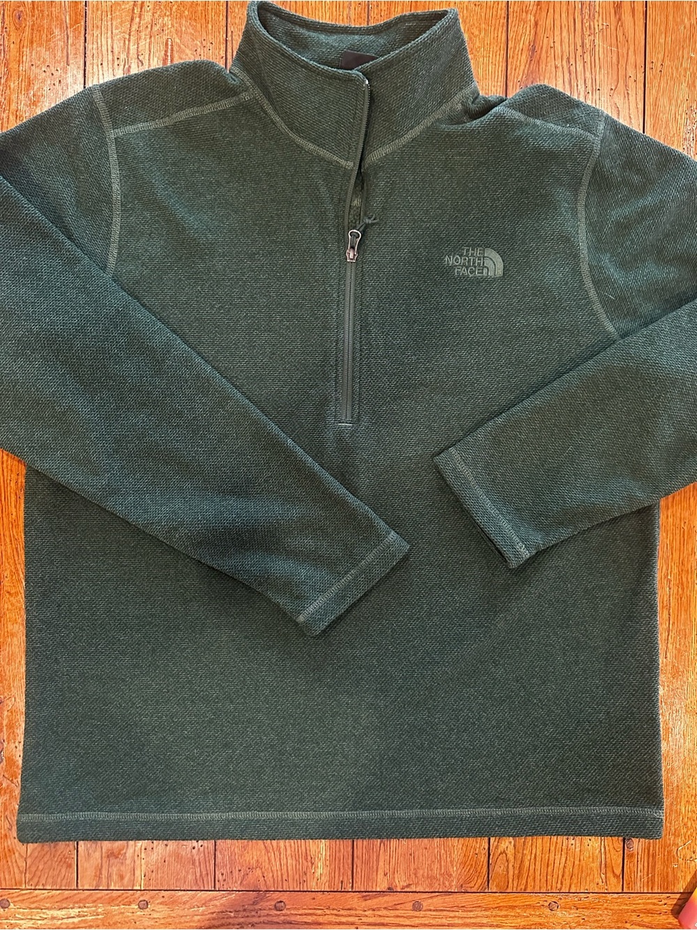 The North Face Textured Cap Rock 1/4 Zip forest green XL Fleece Pullover